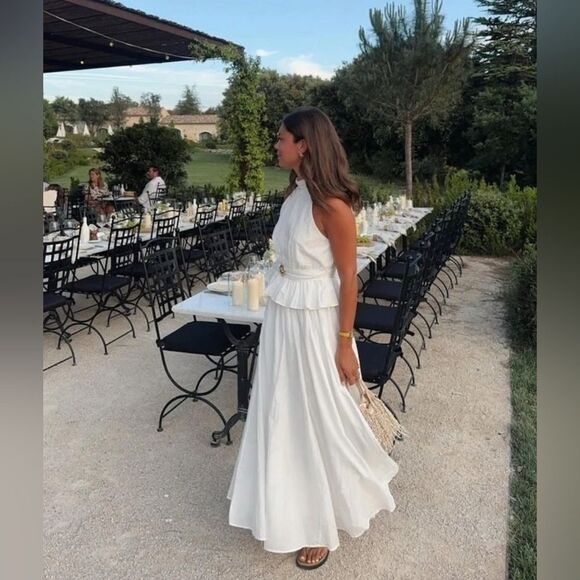 NWT ZARA ZARA NWT WOMAN SS25 PLEATED HALTER TOP OYSTER-WHITE | 0387/077 - Picture 3 of 15